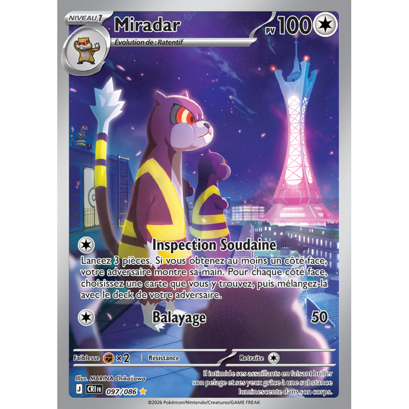 Carte Pokémon Miradar 097/086 AR Chaos Ascendant