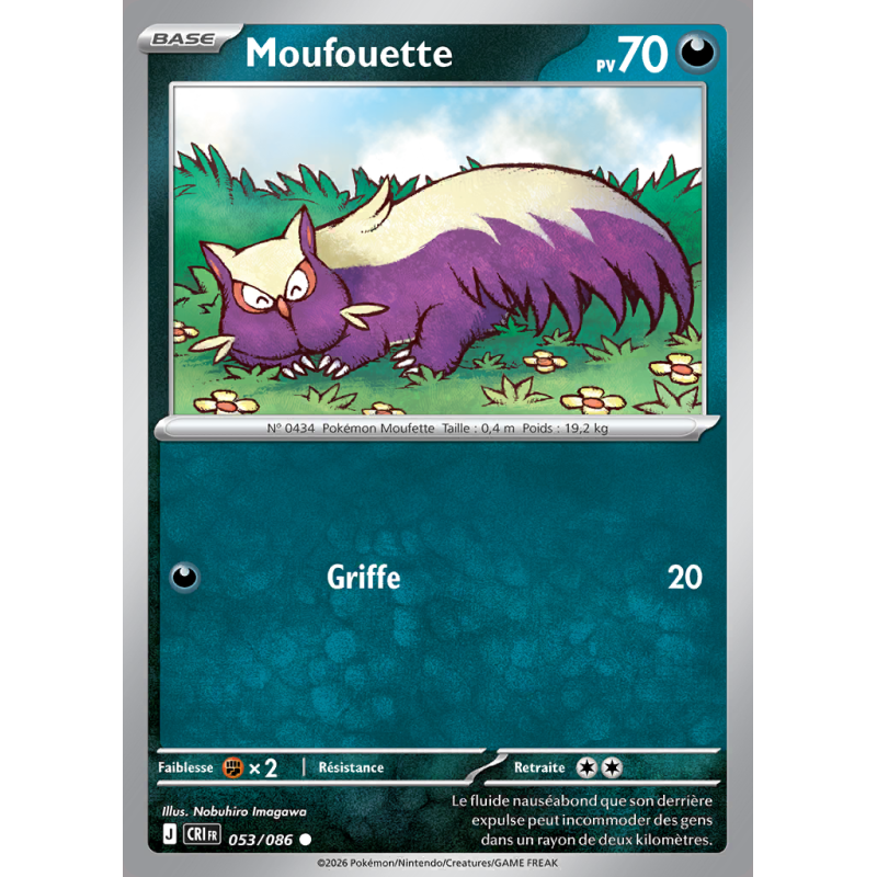 Carte Pokémon Moufouette 053/086 Commune Chaos Ascendant