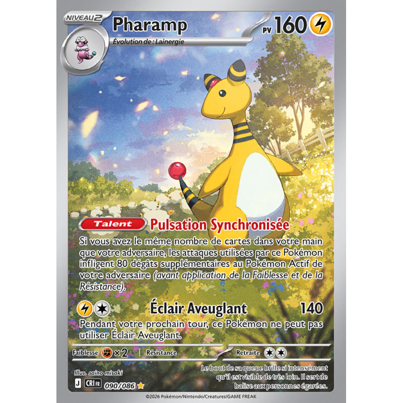 Carte Pokémon Pharamp 090/086 AR Chaos Ascendant