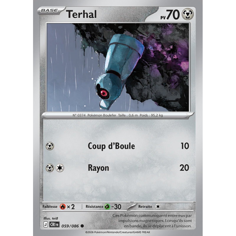 Carte Pokémon Terhal 059/086 Commune Chaos Ascendant
