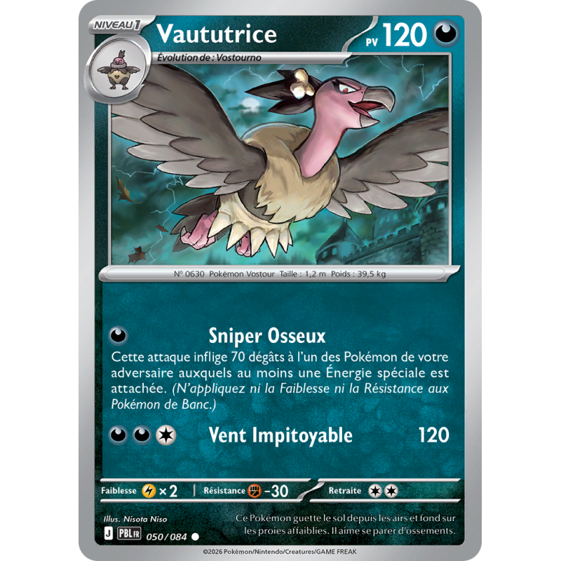 Carte Pokémon Vaututrice 050/084 Commune Nuit Noire