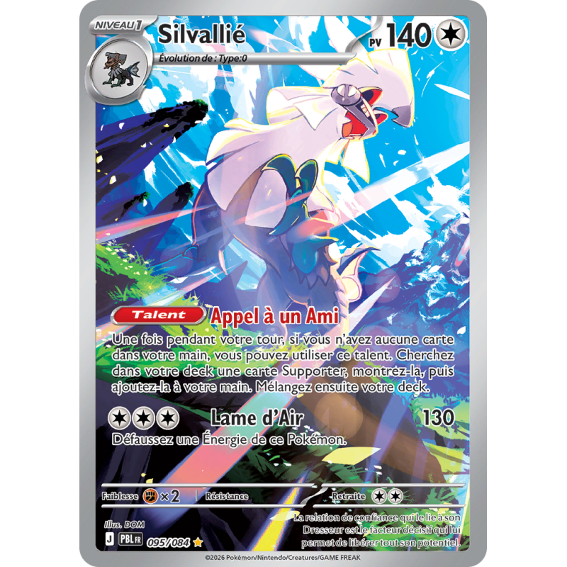 Carte Pokémon Silvallié 095/084 AR Nuit Noire