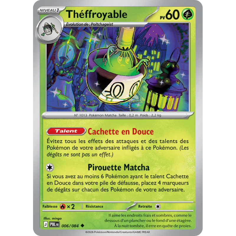 Carte Pokémon Théffroyable 006/084 Peu commune Nuit Noire