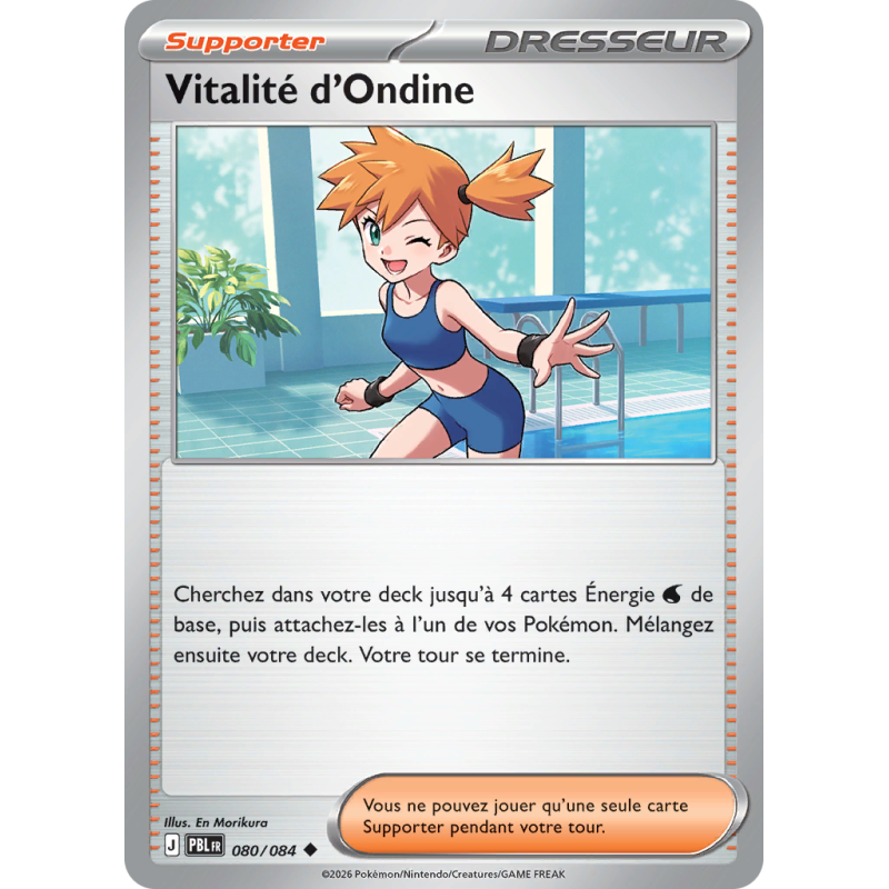 Carte Pokémon Vitalité d'Ondine 080/084 Peu commune Nuit Noire