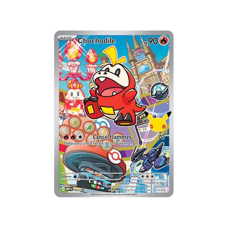 Carte Pokémon Chochodile 62 Promo ME