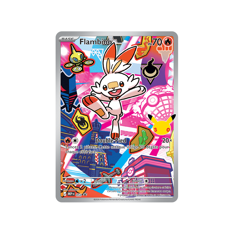 Carte Pokémon Flambino 53 Promo ME