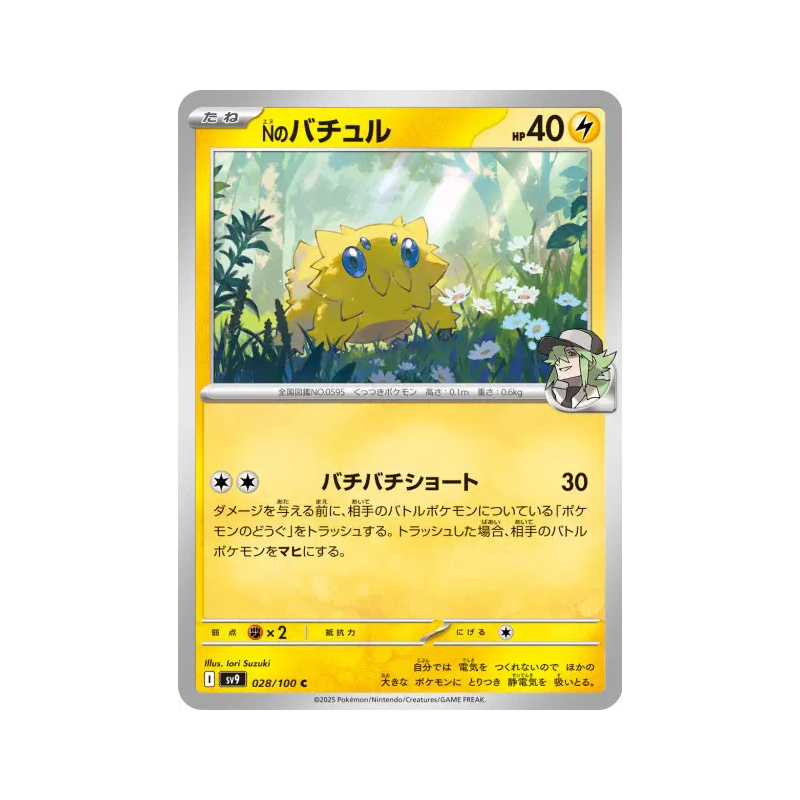Carte Pokémon Japonaise Statitik de N 028/100 Battle Partners