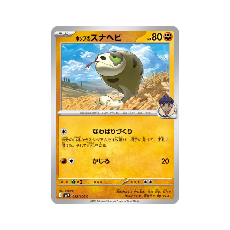 Carte Pokémon Japonaise Dunaja de Nabil 053/100 Battle Partners