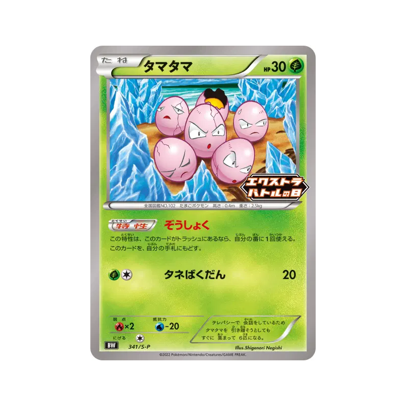 Carte Pokémon Japonaise Noeunoeuf 341/S-P S-P Promotional