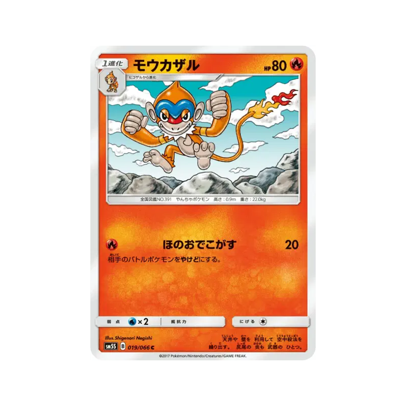 Carte Pokémon Japonaise Chimpenfeu 019/066 Ultra Sun