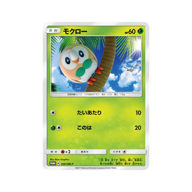 Carte Pokémon Japonaise Brindibou 169/SM-P SM-P Promotional