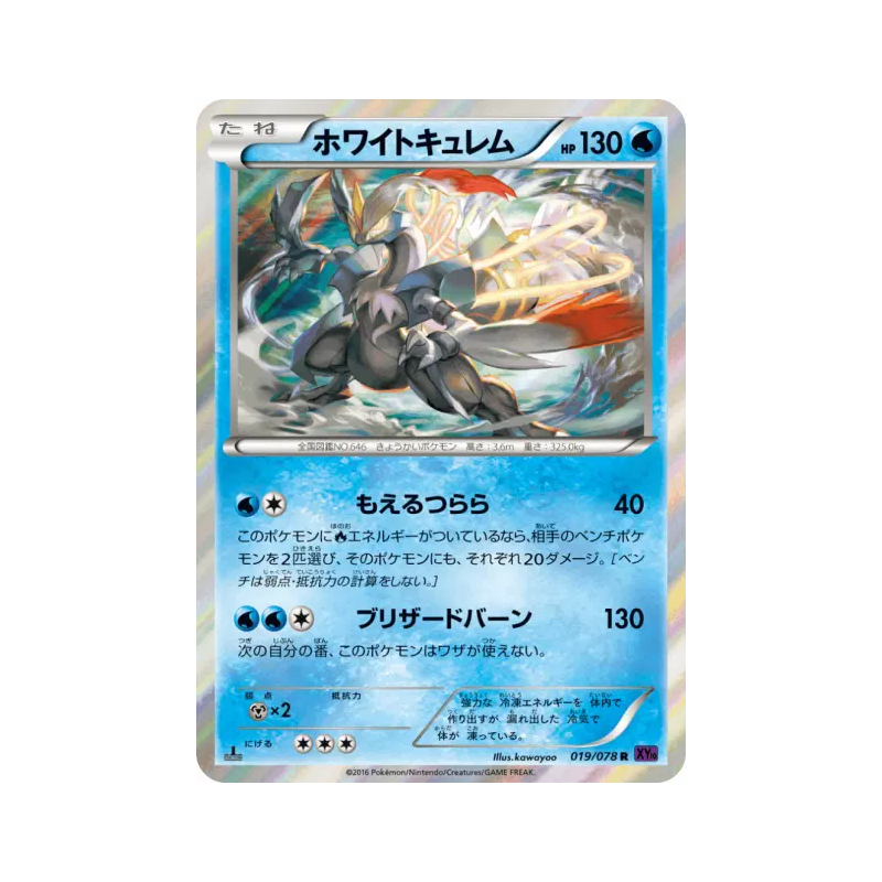 Carte Pokémon Japonaise Kyurem Blanc 019/078 Awakening Psychic King